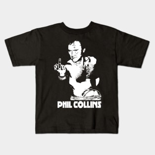 Phil collin, white text Kids T-Shirt